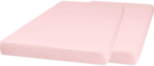 Playshoes Spannbettlaken Junior 140x70 cm Baumwolle hellrosa 2 Stück Bild 1