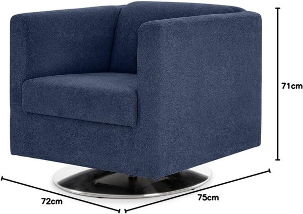 LOOKS by Wolfgang Joop LOOKS I Designer Sessel mit Federkern, Holzwerkstoff, dunkelblau, 72 x 71 x 75 cm Bild 3