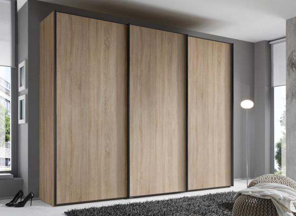 Staud Schwebetürenschrank, Holzwerkstoff, Sonoma Eiche, Classic, 240cm / 249cm / 68 cm (H/B/T)