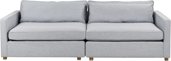 beliani 'VINSTRA' 3-Sitzer Sofa, Stoff grau, 250 x 125 x 80 cm