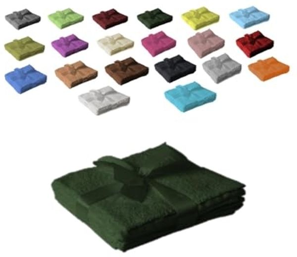12 x Seiftuch 500 g/m² 30 x 30 cm Dunkelgrün