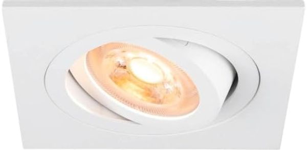 SLV NEW TRIA® 75, Deckeneinbauleuchte, quadratisch, max. 10W GU10, weiß - Einbauleuchten
