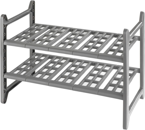 WENKO Küchenregal Modell Flexi, ausziehbares Unterschrankregal für die Küche, mit Siphon-Aussparungen