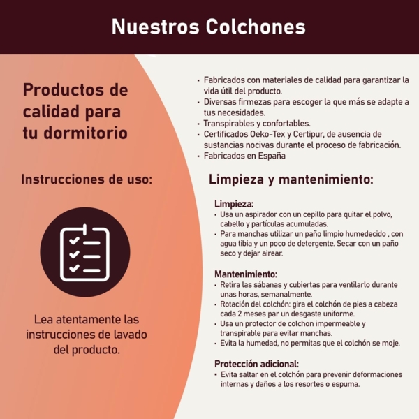 amuéblate Online - Matratze 80x180 cm, viskoelastisch, Aris mit Winter-/Sommerseite, ergonomisch, optimaler Komfort und Härte, hygienisch und atmungsaktiv, Dicke 25 cm Bild 7