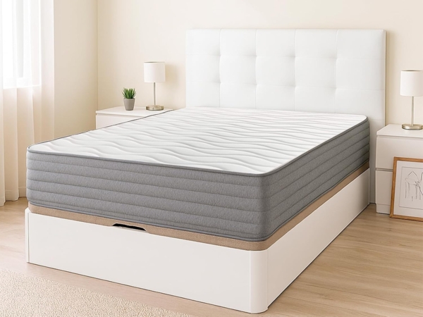 amuéblate Online - Matratze 80x180 cm, viskoelastisch, Aris mit Winter-/Sommerseite, ergonomisch, optimaler Komfort und Härte, hygienisch und atmungsaktiv, Dicke 25 cm Bild 2