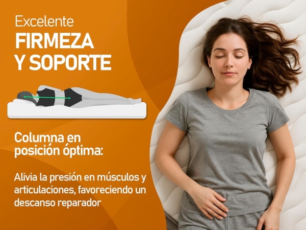 amuéblate Online - Matratze 80x180 cm, viskoelastisch, Aris mit Winter-/Sommerseite, ergonomisch, optimaler Komfort und Härte, hygienisch und atmungsaktiv, Dicke 25 cm Bild 4