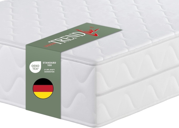 Badenia Trendline Roll-Komfortmatratze BT100 2-in-1 Duo XXL orthopädische 7-Zonen Komfortmatratze 140x200, Öko-Tex zertifiziert, Härtegrad 2 und 3