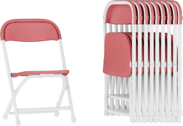 Flash Furniture Kinder-Klappstuhl, Kunststoff, Burgunderrot, 10 Stück