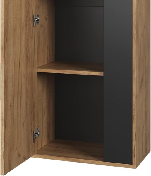 Hängeschrank Berno Goldkraft Eiche/Anthrazit 50.1 x 78.4 cm mit 2 Fächern Vicco Bild 5