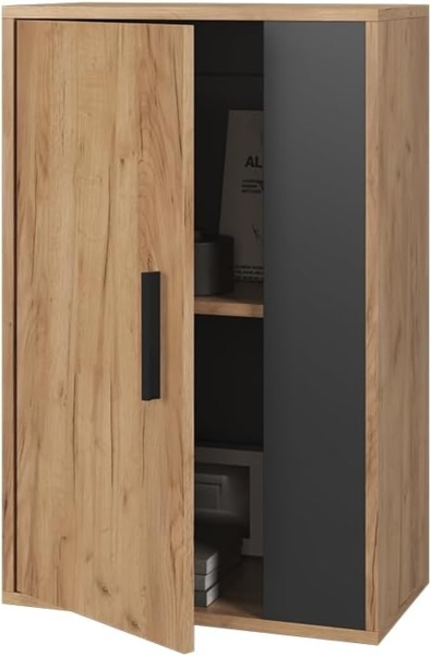 Hängeschrank Berno Goldkraft Eiche/Anthrazit 50.1 x 78.4 cm mit 2 Fächern Vicco Bild 6