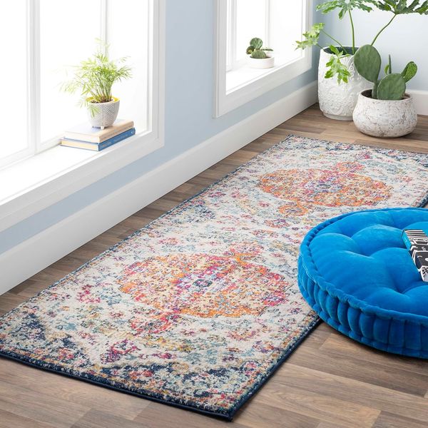 Livabliss Teppich MUNICH, rechteckig, Höhe: 11 mm, Vintage Orientteppich, Kurzflor Boho Wohnzimmerteppich, Läufer