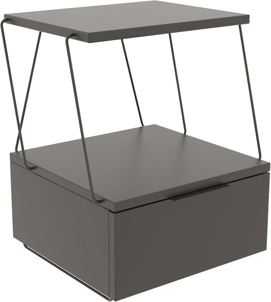 WELL HOME MOBILIARIO & DECORACIÓN Zimmertisch, Melamin, anthrazit, 42 x 52 x 41