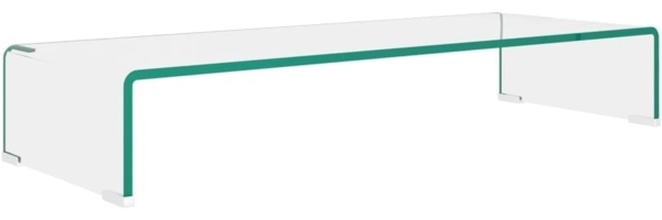 vidaXL TV-Tisch/Bildschirmerhöhung Glas Transparent 80x30x13 cm 244129