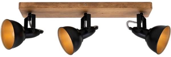 Briloner 3er Spot Barnim schwarz-gold 50x11 cm E14