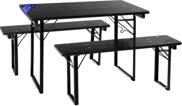 Stagecaptain Bierzeltgarnitur BBEU-110 Hirschgarten Bierzeltgarnitur für Balkon 110 cm - 2 x Set, (6-tlg)