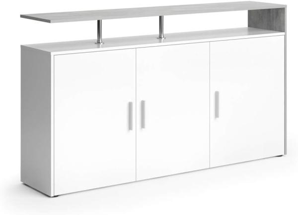 VICCO Sideboard AMATO Kommode Schrank Weiß Beton Fernsehschrank TV