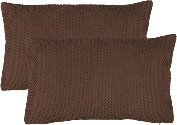 Haus und Deko Kissenbezüge Kissenbezug 2er Set Dekokissen Kissenhülle Waben Kissen Chenille Webst, (2 Stück)