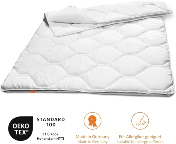 sleepling Microfaserbettdecke Komfort 100, Füllung: Hohlfasern, Bezug: 100 % Polyester, in 135x200 cm, 155x220 cm und Weitere, Allergiker geeignet, Made in EU Bild 4