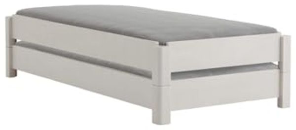 Dico 2er Stapelbett Massivholz mit Rollrost Größe 90x200 cm