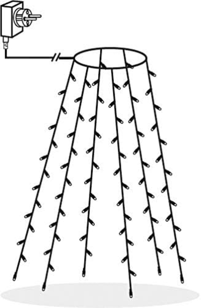 System 24 "Baum-Lichterkette-Extra", 84 LED, warmwhite