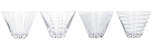 Mikasa Cheers Martinigläser, 290 ml, 4 Stück, Kristallglas, silber, 400 ml, Set of 4