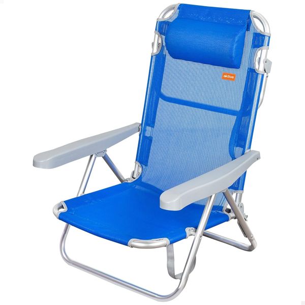 AKTIVE Klappstuhl aus Aluminium mit mehreren Sitzeinstellungen, Beach, Unisex, 62608, marineblau