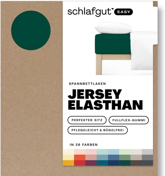 Schlafgut Spannbettlaken EASY Jersey Elasthan, Jersey, Gummizug: rundum, (1 Stück), MADE IN GREEN by OEKO-TEX®