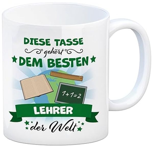 speecheese Tasse Bester Lehrer der Welt Kaffeebecher