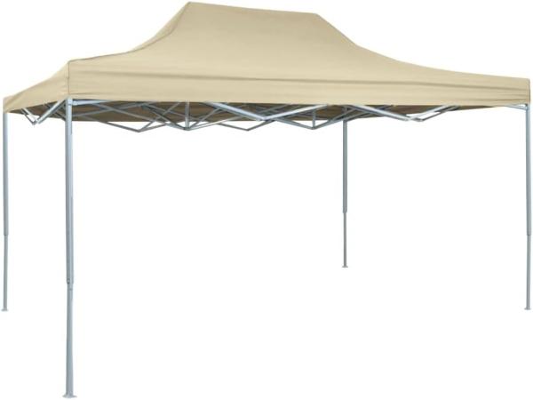 vidaXL Profi-Partyzelt Faltbar 3×4 m Stahl Creme 48892