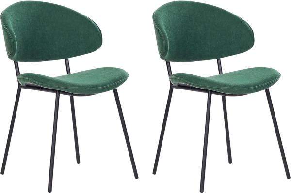 Esszimmerstuhl 2er Set KIANA Dunkelgrün