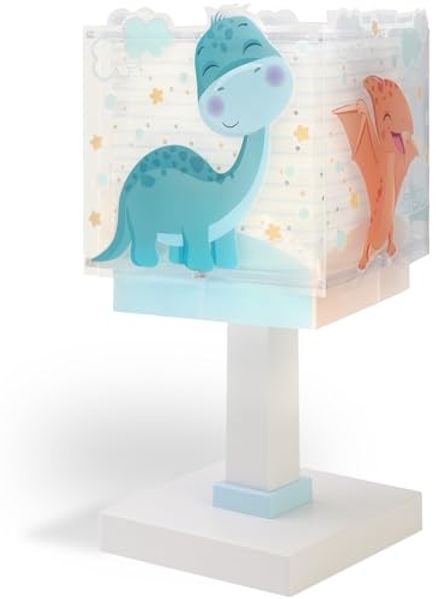 Dalber Kinder Tischlampe Nachttischlampe Baby Dinos Dinosaurier, 63451, G4-4W LED - Glühbirne enthalten