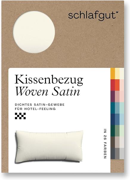 Schlafgut Woven Satin Bettwäsche|Kissenbezug einzeln 40x80 cm| yellow-light