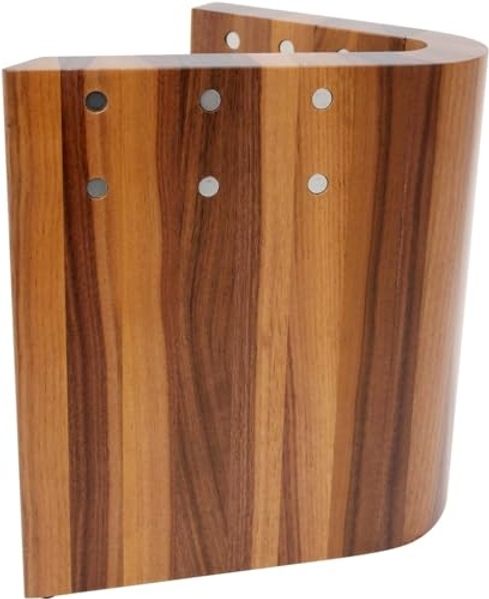 Magnetischer Messerblock gebogen aus Walnussholz - 22 x 21 x 26 cm - für bis 10 Messer