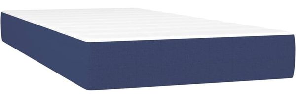 vidaXL Boxspringbett mit Matratze Blau 80x200 cm Stoff 3128083 Bild 5
