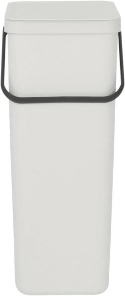 Brabantia 'Sort & Go' Abfallbehälter, Kunststoff, Light Grey, 40 Liter