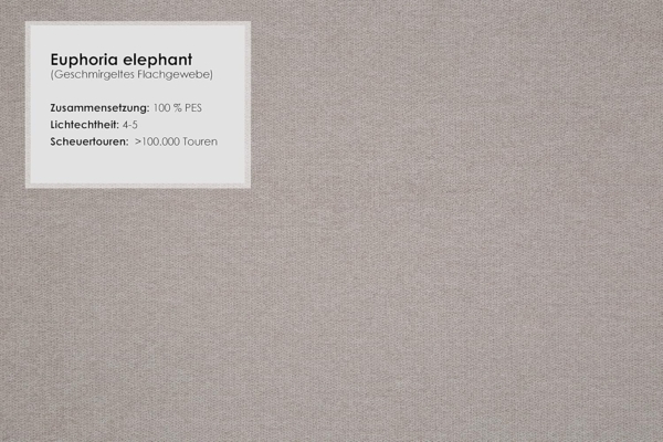 Cavadore Ecksofa Jawa / Bodennahe Eckcouch mit Sofa 2,5-sitzig und Trapezecke halbrund (60 Grad) / 366 x 88 x 230 / Flachgewebe, Hellgrau Bild 7