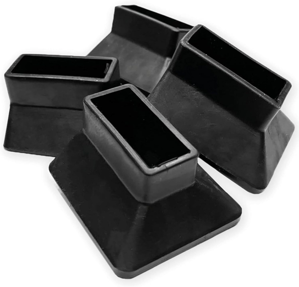 BOMI® Vario Lernturm Zubehör | 4 x Anti Rutsch Stehfüße in Schwarz | Zusätzliche Stabilität für Kinder Schemel von Bomi | Einfache Montage am Learning Tower