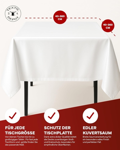 texpot Tischdecke 160x220 cm oval Rot Leinenoptik Lotuseffekt Fleckschutz Bügelfrei Tischtuch Bild 5