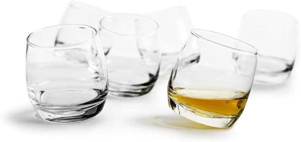 6 x Bar Rocking Whisky Glas Whiskey Trinkglas Gläser - runder Boden 200 ml