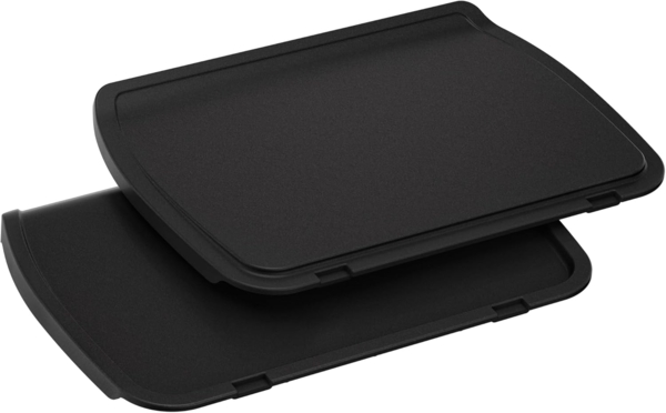Tefal Plancha-Platten, kompatibel mit OptiGrill, OptiGrill +, OptiGrill Elite, für empfindliche Zutaten, antihaftbeschichteter Aluminium-Druckguss, Schwarz, XA728810