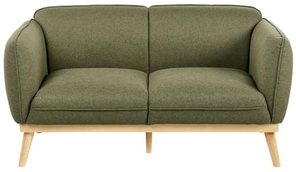 Sofa 2-Sitzer LJUNG Stoff Olivgrün
