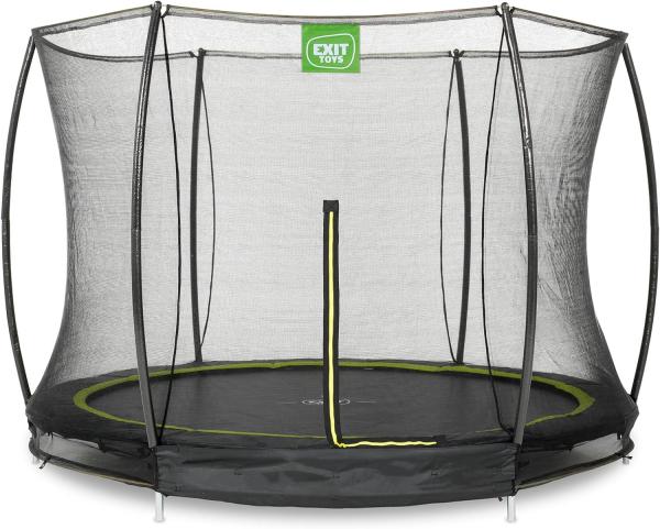 EXIT Silhouette Bodentrampolin ø244cm mit Sicherheitsnetz - schwarz