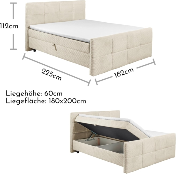 Boxbett Tijuana mit Bettkasten Breitcord Bild 3