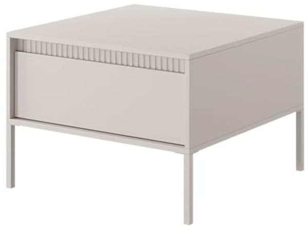 Selsey 'Falsetto' Couchtisch mit Schublade, beige, ca. 48 x 68 x 68 cm