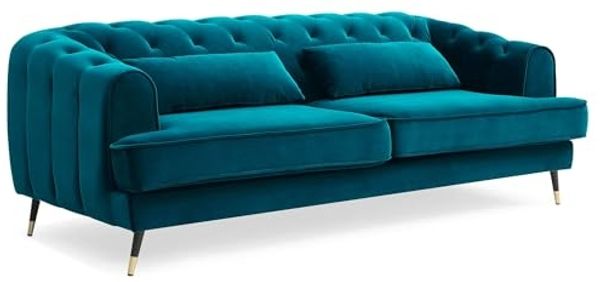 Menzzo Sofa, Blau Grün, L198 x T86 x H71 cm