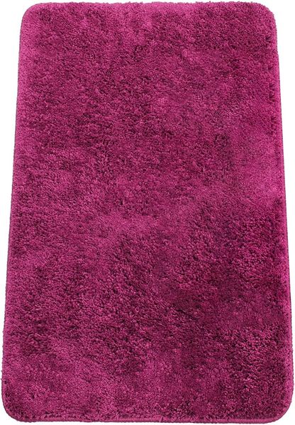 Brandsseller Badematte 50x80 cm Badteppich Badvorlege Badezimmerteppich Duschvorleger Beere