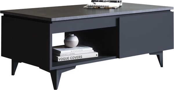 Newroom Couchtisch Lumaro, Minimalistisch Schwarz Wohnzimmertisch Modern Sofatisch Wohnzimmer