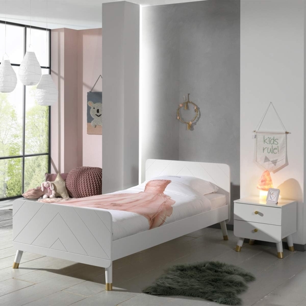Vipack 'Billy' 2-tlg. Bett-Set lackiert Satin Weiß