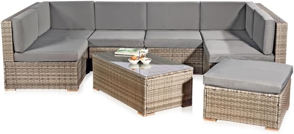 Sitzgruppe Gartenmöbel Lounge Sitzgarnitur Rattan Gartenset Sitzgruppe Terrasse Bild 9