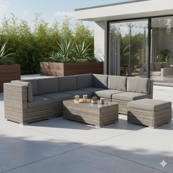 Sitzgruppe Gartenmöbel Lounge Sitzgarnitur Rattan Gartenset Sitzgruppe Terrasse Bild 8